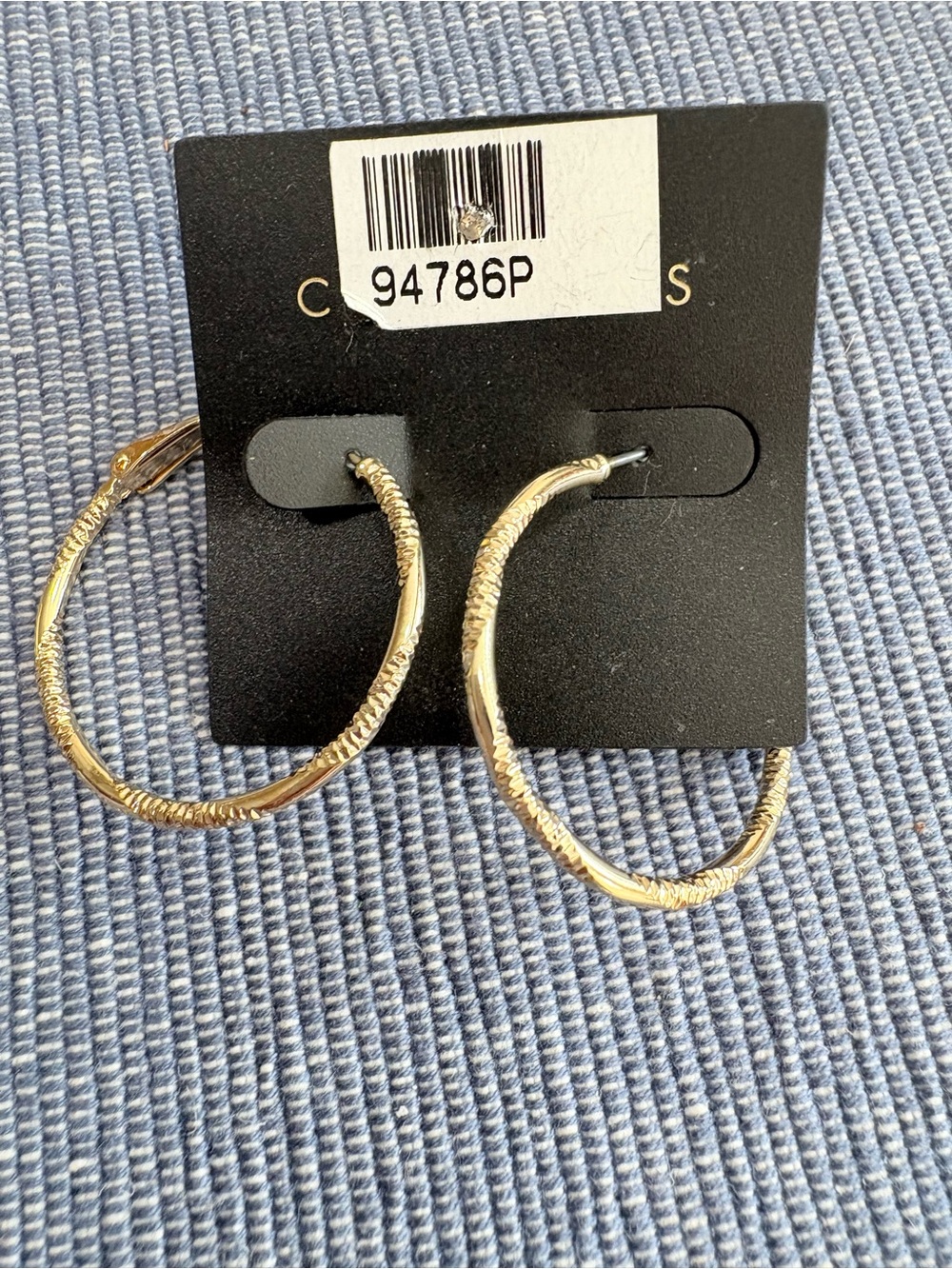 Textured Gold Hoop Earrings for Women